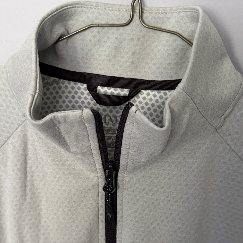 Women's Light Gray Zip Jacket with pockets and black accents CNN - Picture 3 of 6
